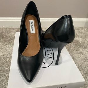 Steve Madden Black Leather Heels